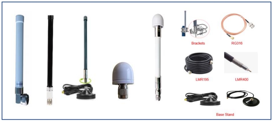 High-Performance Fiberglass Antennas by VLG Wireless, Technology: Optimized for LoRa, LTE, 4G, 5G, Wi-Fi, and GNSS