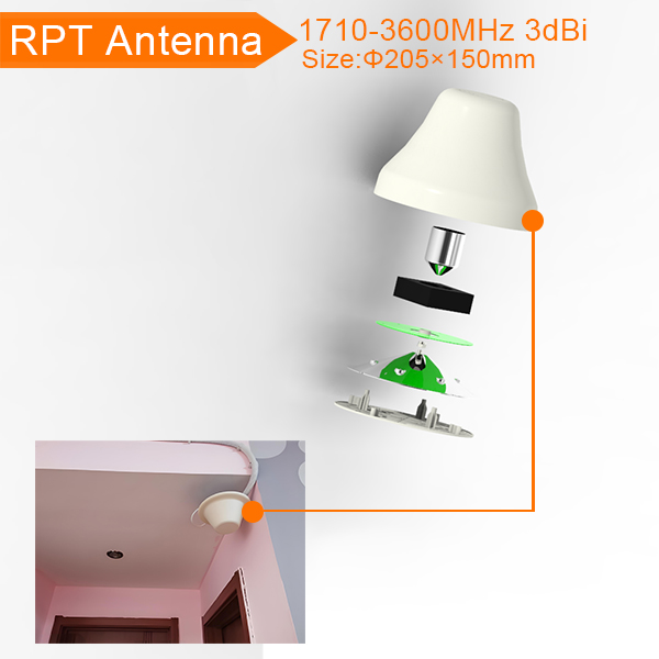 1710–3600MHz 3dBi Indoor RPT Antenna for US & EU 4G LTE and 5G Sub-6GHz Networks